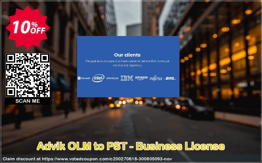 Advik OLM to PST - Business Plan Coupon, discount Coupon code Advik OLM to PST - Business License. Promotion: Advik OLM to PST - Business License Exclusive offer 