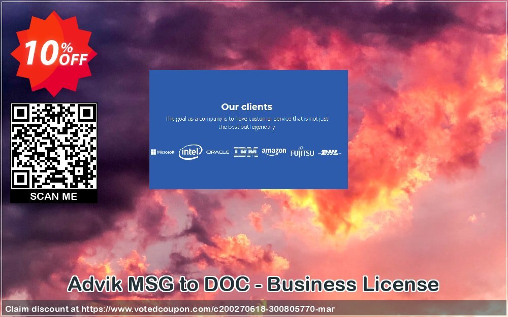 Advik MSG to DOC - Business Plan Coupon, discount Coupon code Advik MSG to DOC - Business License. Promotion: Advik MSG to DOC - Business License Exclusive offer 