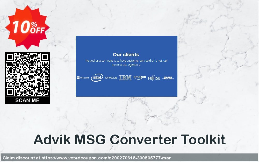 Advik MSG Converter Toolkit Coupon, discount Coupon code Advik MSG Converter Toolkit - Personal License. Promotion: Advik MSG Converter Toolkit - Personal License Exclusive offer 