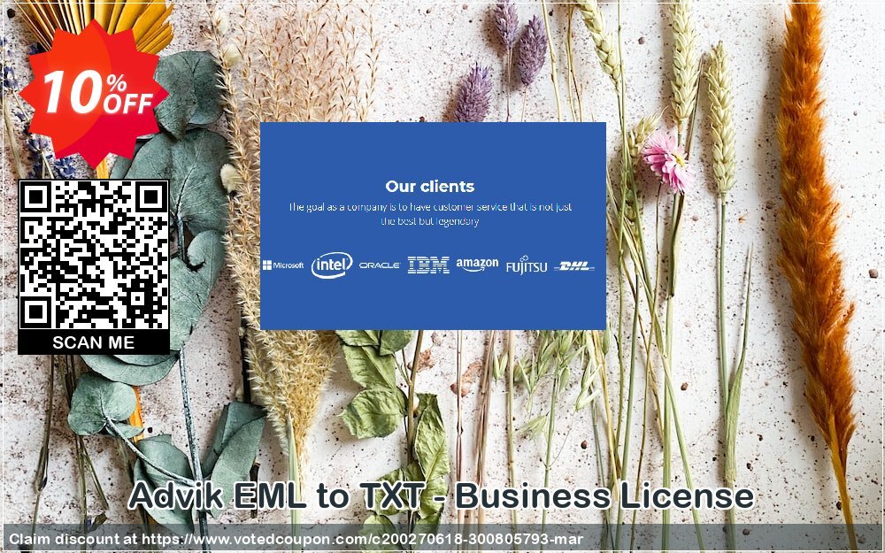 Advik EML to TXT - Business Plan Coupon Code May 2024, 10% OFF - VotedCoupon