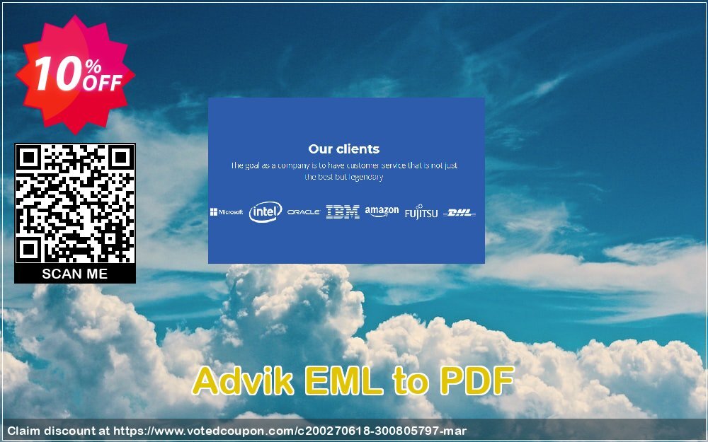 Advik EML to PDF Coupon, discount Coupon code Advik EML to PDF - Personal License. Promotion: Advik EML to PDF - Personal License Exclusive offer 