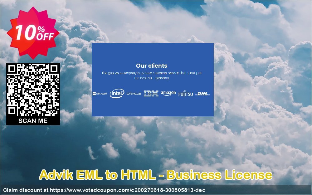 Advik EML to HTML - Business Plan Coupon, discount Coupon code Advik EML to HTML - Business License. Promotion: Advik EML to HTML - Business License Exclusive offer 