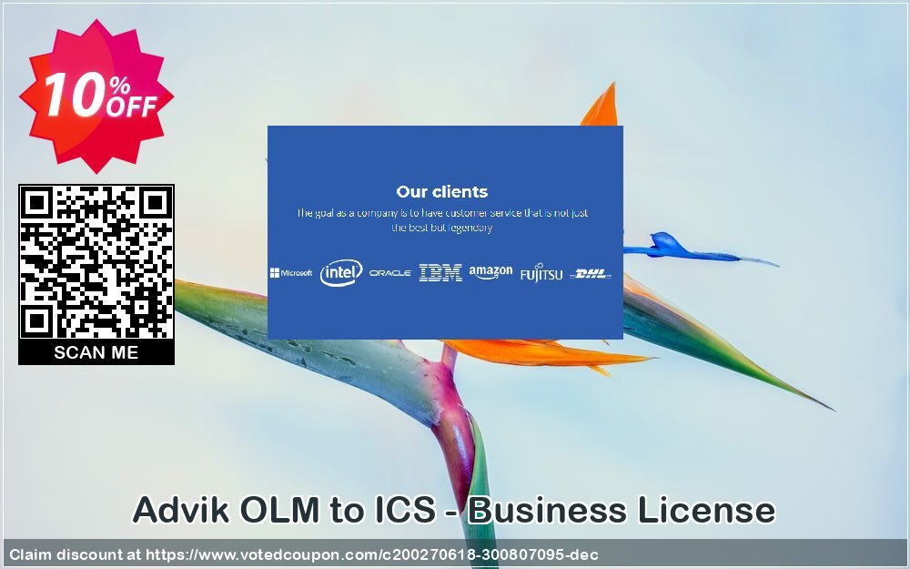 Advik OLM to ICS - Business Plan Coupon, discount Coupon code Advik OLM to ICS - Business License. Promotion: Advik OLM to ICS - Business License Exclusive offer 