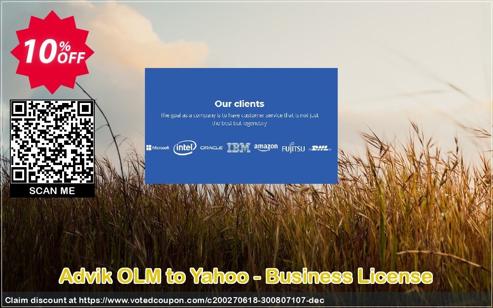 Advik OLM to Yahoo - Business Plan Coupon, discount Coupon code Advik OLM to Yahoo - Business License. Promotion: Advik OLM to Yahoo - Business License Exclusive offer 
