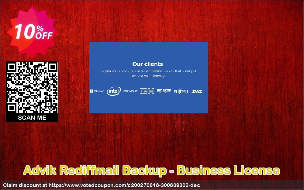 Advik Rediffmail Backup - Business Plan Coupon, discount Coupon code Advik Rediffmail Backup - Business License. Promotion: Advik Rediffmail Backup - Business License Exclusive offer 