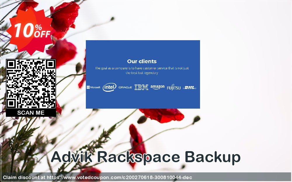 Advik Rackspace Backup Coupon, discount Coupon code Advik Rackspace Backup - Personal License. Promotion: Advik Rackspace Backup - Personal License Exclusive offer 