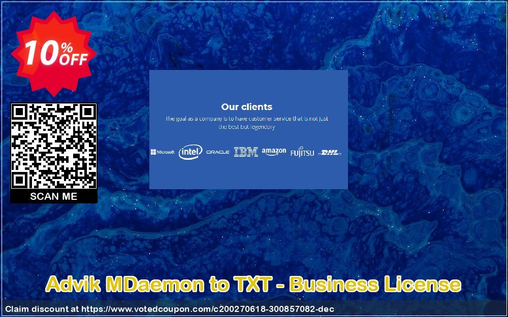 Advik MDaemon to TXT - Business Plan Coupon, discount Coupon code Advik MDaemon to TXT - Business License. Promotion: Advik MDaemon to TXT - Business License Exclusive offer 