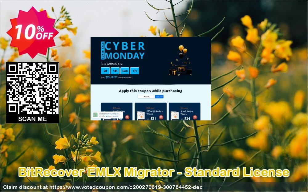BitRecover EMLX Migrator - Standard Plan Coupon, discount Coupon code EMLX Migrator - Standard License. Promotion: EMLX Migrator - Standard License offer from BitRecover