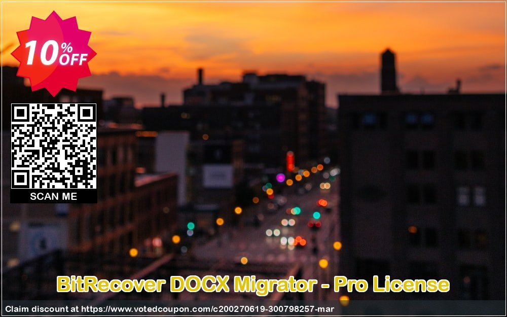 BitRecover DOCX Migrator - Pro Plan Coupon, discount Coupon code DOCX Migrator - Pro License. Promotion: DOCX Migrator - Pro License offer from BitRecover