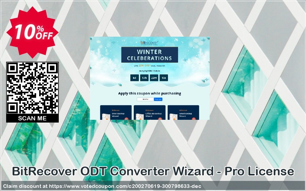 BitRecover ODT Converter Wizard - Pro Plan Coupon, discount Coupon code ODT Converter Wizard - Pro License. Promotion: ODT Converter Wizard - Pro License offer from BitRecover