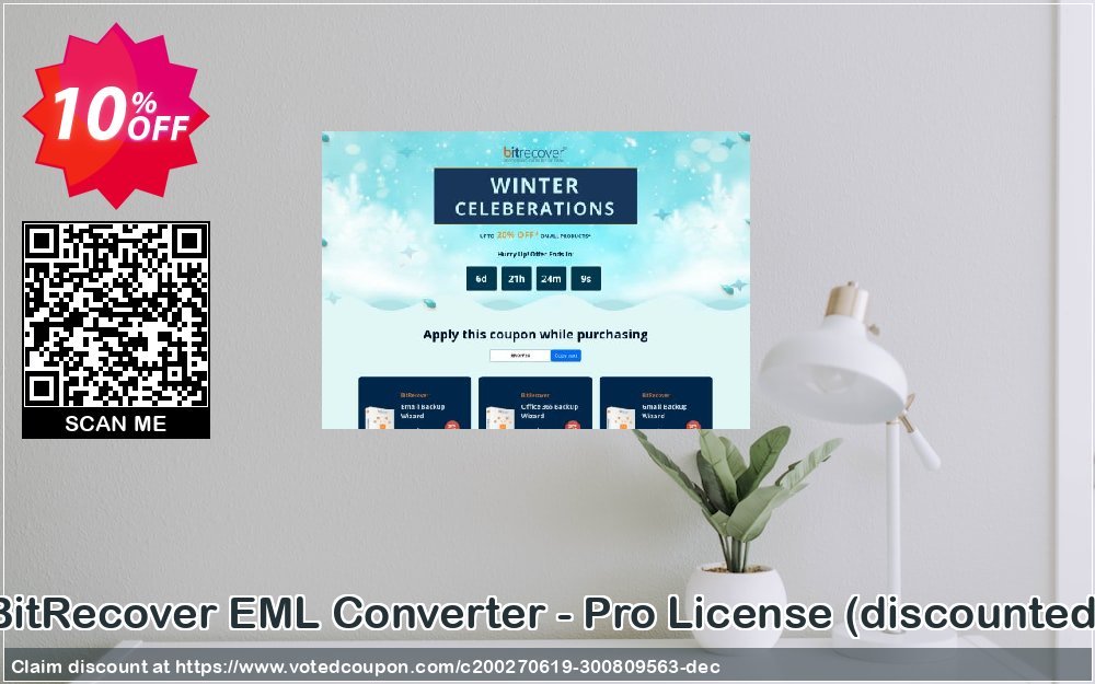 BitRecover EML Converter - Pro Plan, discounted  Coupon, discount Coupon code BitRecover EML Converter - Pro License (discounted). Promotion: BitRecover EML Converter - Pro License (discounted) Exclusive offer 