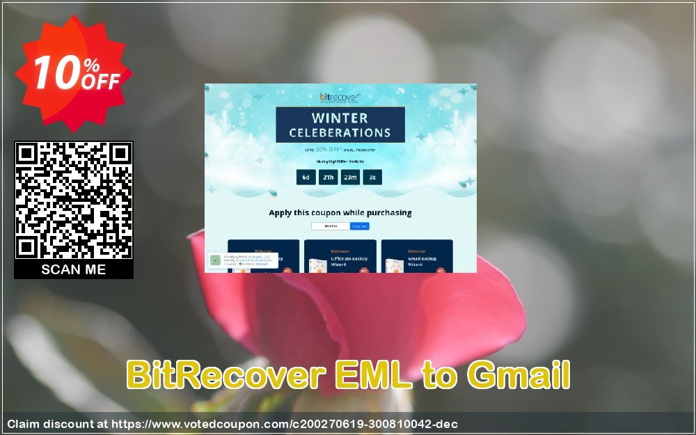 BitRecover EML to Gmail Coupon, discount Coupon code BitRecover EML to Gmail - Standard License. Promotion: BitRecover EML to Gmail - Standard License Exclusive offer 