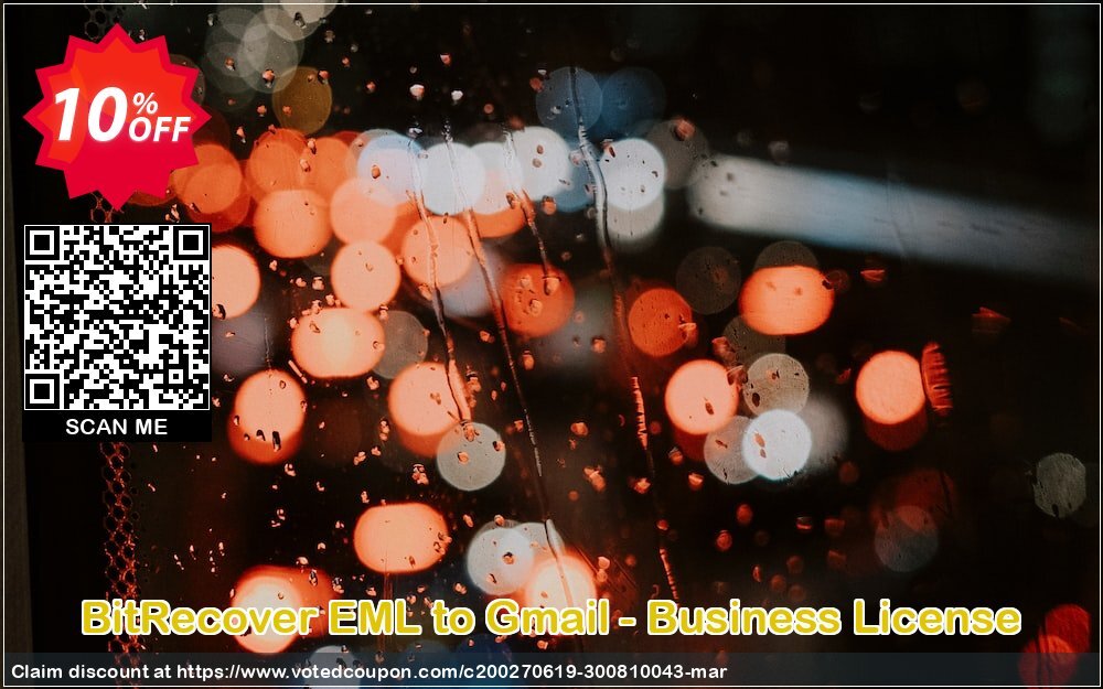 BitRecover EML to Gmail - Business Plan Coupon, discount Coupon code BitRecover EML to Gmail - Business License. Promotion: BitRecover EML to Gmail - Business License Exclusive offer 