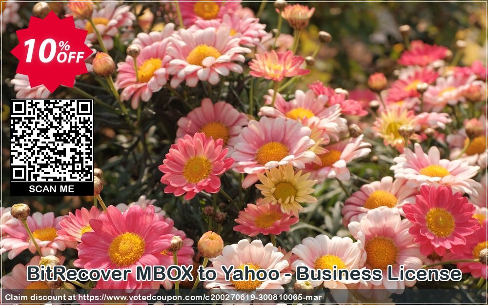 BitRecover MBOX to Yahoo - Business Plan Coupon, discount Coupon code BitRecover MBOX to Yahoo - Business License. Promotion: BitRecover MBOX to Yahoo - Business License Exclusive offer 