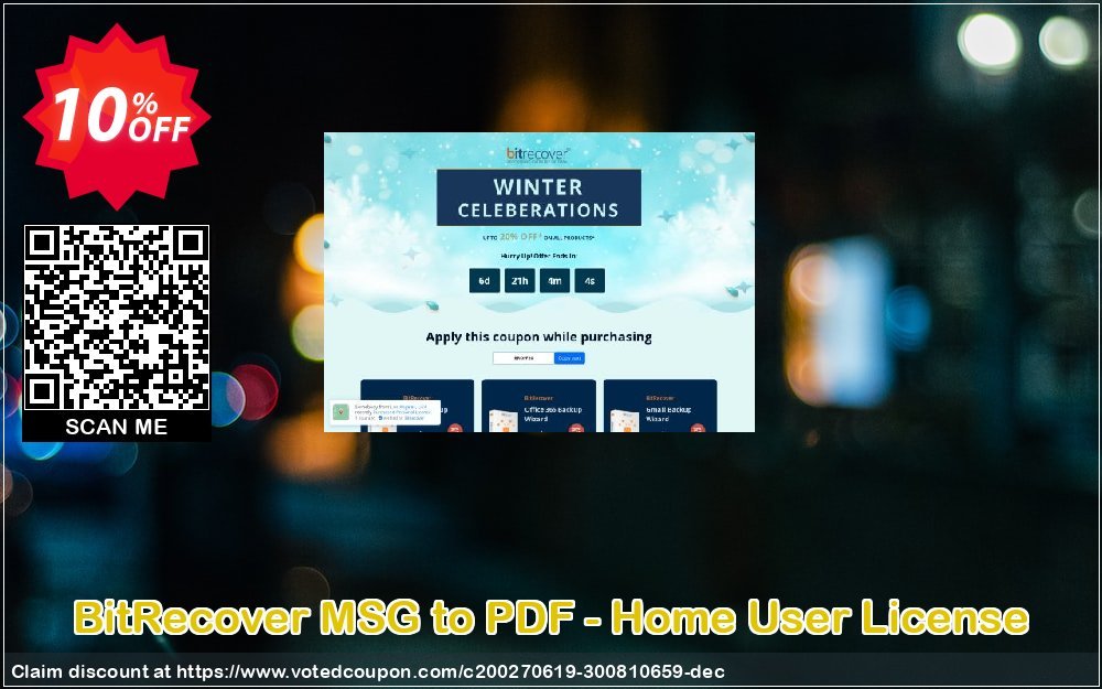 BitRecover MSG to PDF - Home User Plan Coupon, discount Coupon code BitRecover MSG to PDF - Home User License. Promotion: BitRecover MSG to PDF - Home User License Exclusive offer 
