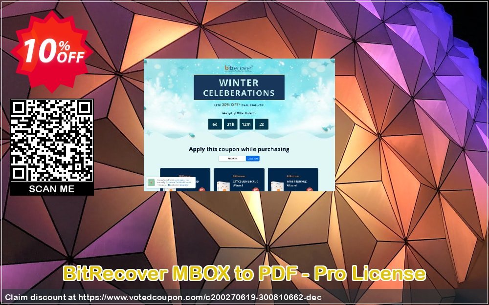 BitRecover MBOX to PDF - Pro Plan Coupon, discount Coupon code BitRecover MBOX to PDF - Pro License. Promotion: BitRecover MBOX to PDF - Pro License Exclusive offer 