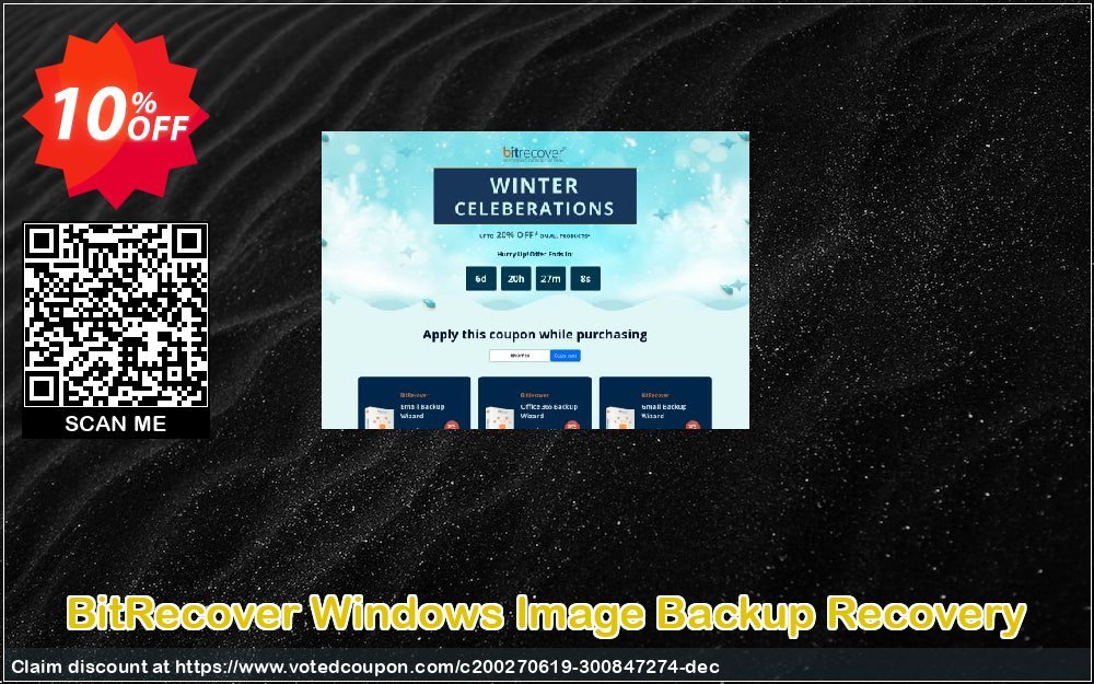 BitRecover WINDOWS Image Backup Recovery Coupon, discount Coupon code BitRecover Windows Image Backup Recovery - Personal License. Promotion: BitRecover Windows Image Backup Recovery - Personal License Exclusive offer 