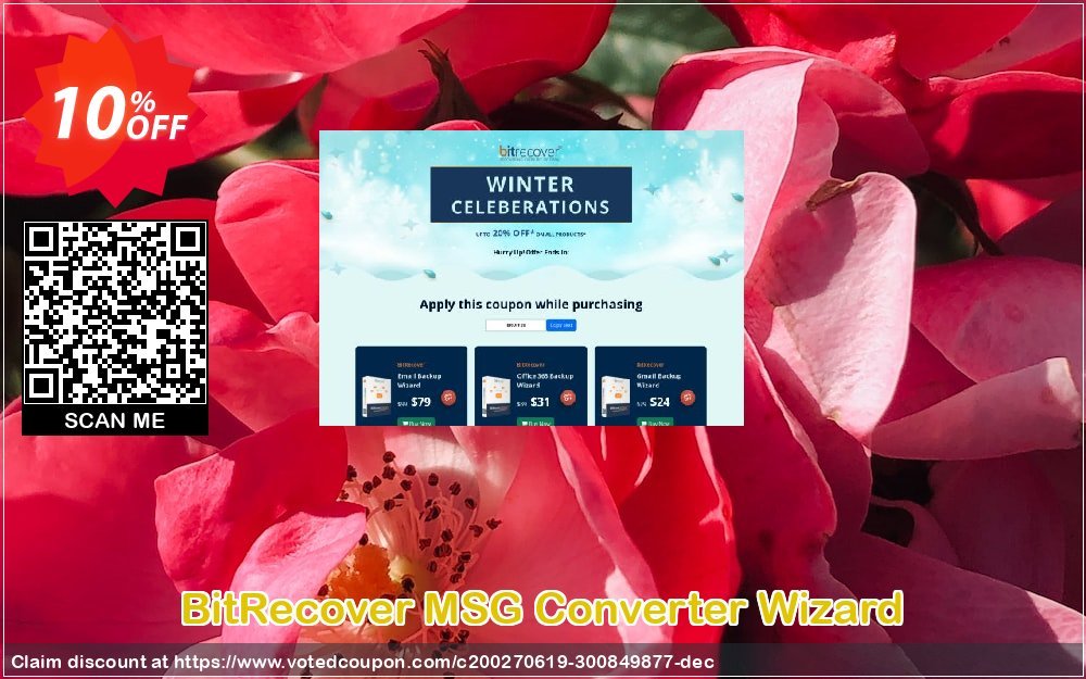 BitRecover MSG Converter Wizard Coupon, discount Coupon code BitRecover MSG Converter Wizard - Standard License. Promotion: BitRecover MSG Converter Wizard - Standard License Exclusive offer 