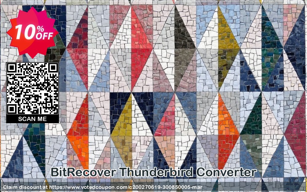 BitRecover Thunderbird Converter Coupon, discount Coupon code BitRecover Thunderbird Converter - Personal License. Promotion: BitRecover Thunderbird Converter - Personal License Exclusive offer 