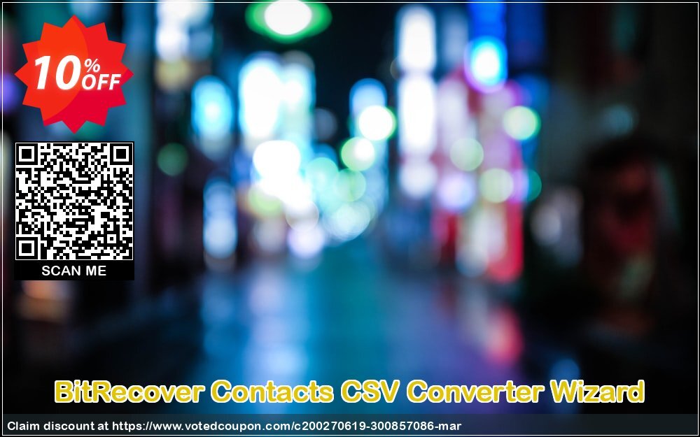 BitRecover Contacts CSV Converter Wizard Coupon, discount Coupon code Contacts CSV Converter Wizard - Personal License. Promotion: Contacts CSV Converter Wizard - Personal License Exclusive offer 