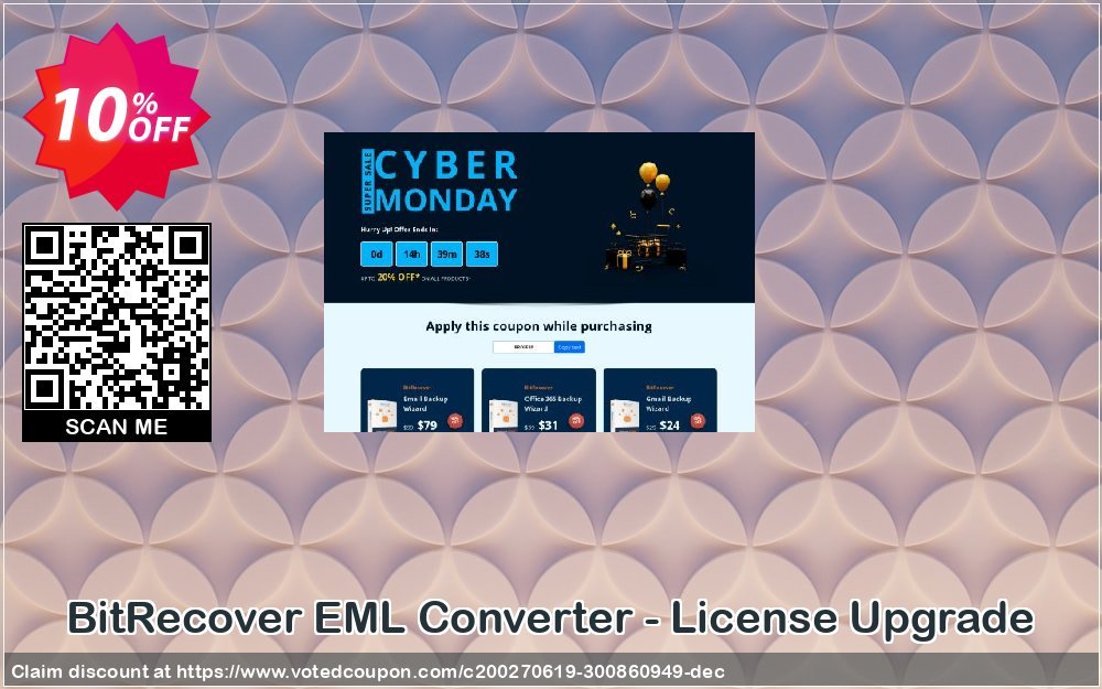 BitRecover EML Converter - Plan Upgrade Coupon, discount Coupon code EML Converter - License Upgrade. Promotion: EML Converter - License Upgrade offer from BitRecover
