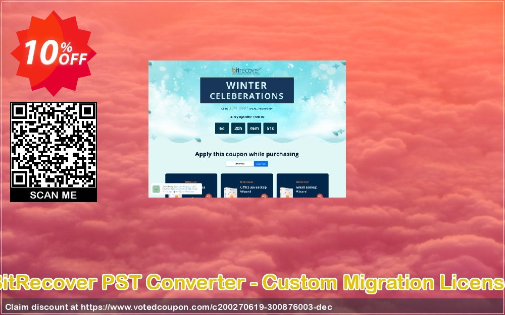 BitRecover PST Converter - Custom Migration Plan Coupon, discount Coupon code BitRecover PST Converter - Custom Migration License. Promotion: BitRecover PST Converter - Custom Migration License Exclusive offer 