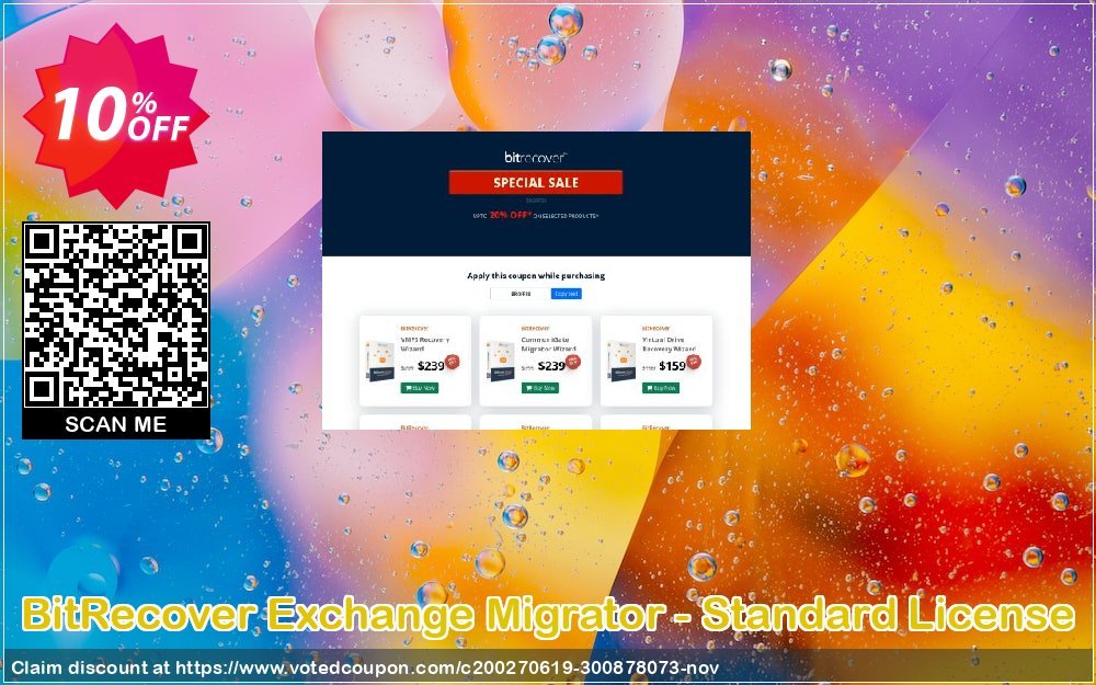 BitRecover Exchange Migrator - Standard Plan Coupon, discount Coupon code Exchange Migrator - Standard License. Promotion: Exchange Migrator - Standard License offer from BitRecover