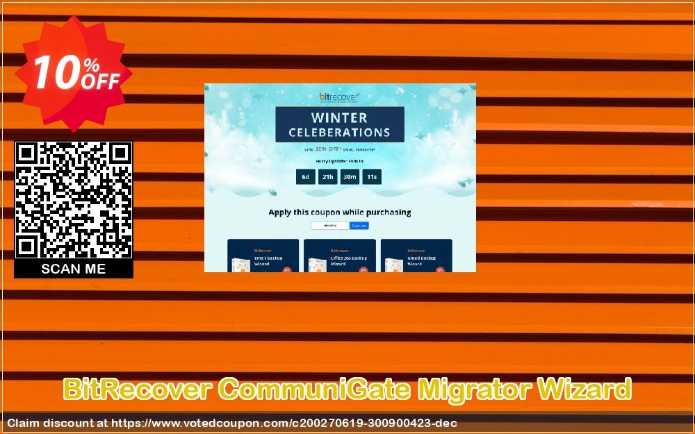 BitRecover CommuniGate Migrator Wizard Coupon, discount Coupon code BitRecover CommuniGate Migrator Wizard - Personal License. Promotion: BitRecover CommuniGate Migrator Wizard - Personal License Exclusive offer 
