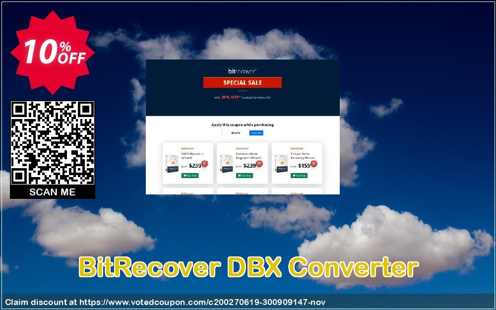BitRecover DBX Converter Coupon, discount Coupon code BitRecover DBX Converter - Standard License. Promotion: BitRecover DBX Converter - Standard License Exclusive offer 