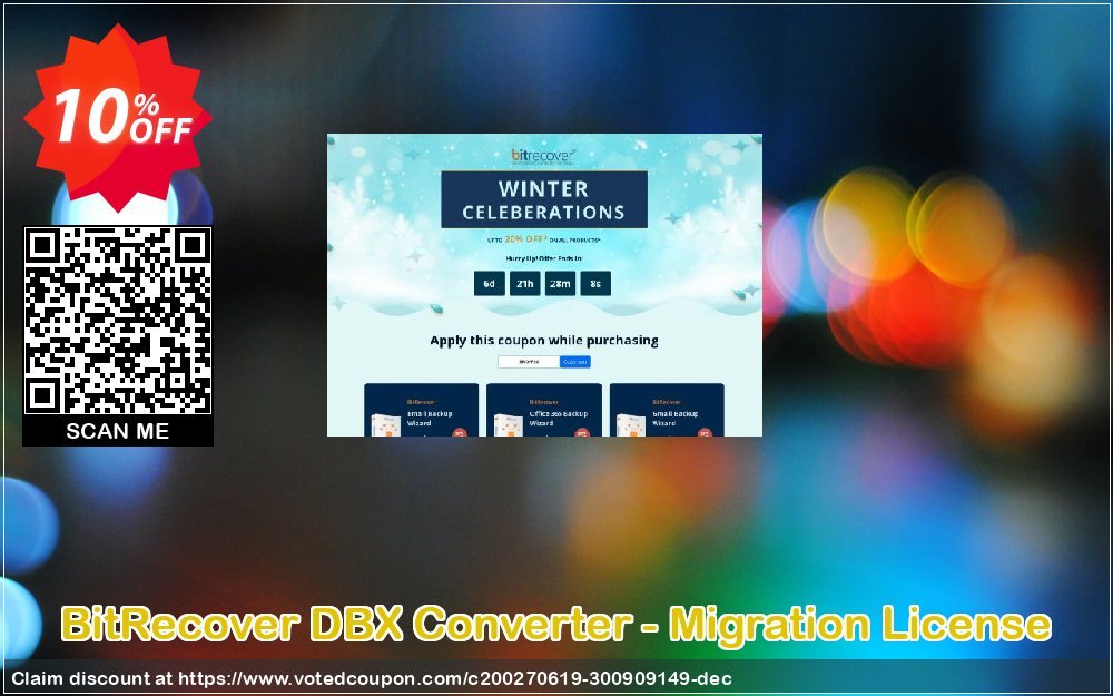 BitRecover DBX Converter - Migration Plan Coupon, discount Coupon code BitRecover DBX Converter - Migration License. Promotion: BitRecover DBX Converter - Migration License Exclusive offer 
