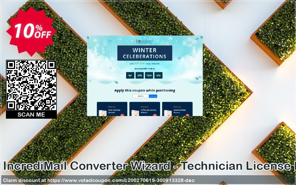 BitRecover IncrediMail Converter Wizard - Technician Plan Discounted Coupon, discount Coupon code BitRecover IncrediMail Converter Wizard - Technician License Discounted. Promotion: BitRecover IncrediMail Converter Wizard - Technician License Discounted Exclusive offer 