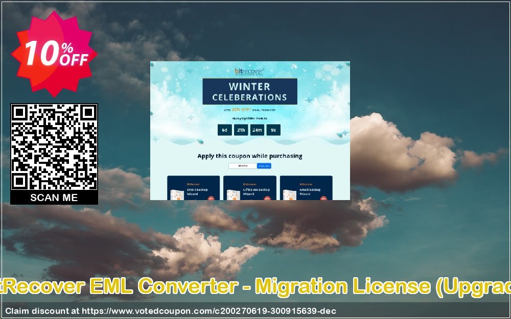 BitRecover EML Converter - Migration Plan, Upgrade  Coupon, discount Coupon code BitRecover EML Converter - Migration License (Upgrade). Promotion: BitRecover EML Converter - Migration License (Upgrade) Exclusive offer 