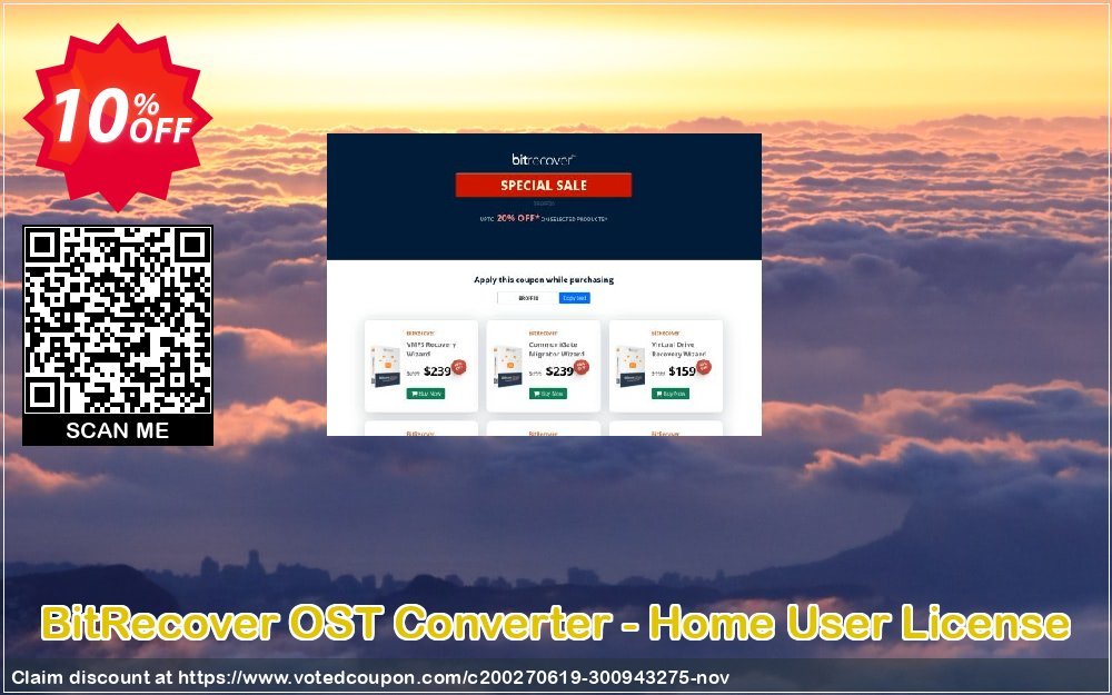 BitRecover OST Converter - Home User Plan Coupon, discount Coupon code BitRecover OST Converter - Home User License. Promotion: BitRecover OST Converter - Home User License Exclusive offer 
