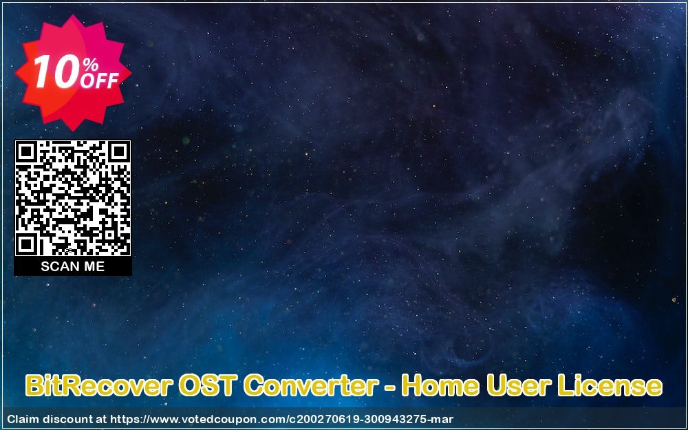 BitRecover OST Converter - Home User Plan Coupon, discount Coupon code BitRecover OST Converter - Home User License. Promotion: BitRecover OST Converter - Home User License Exclusive offer 