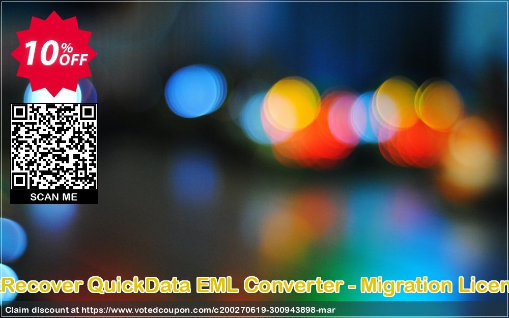 BitRecover QuickData EML Converter - Migration Plan Coupon, discount Coupon code QuickData EML Converter - Migration License. Promotion: QuickData EML Converter - Migration License offer from BitRecover