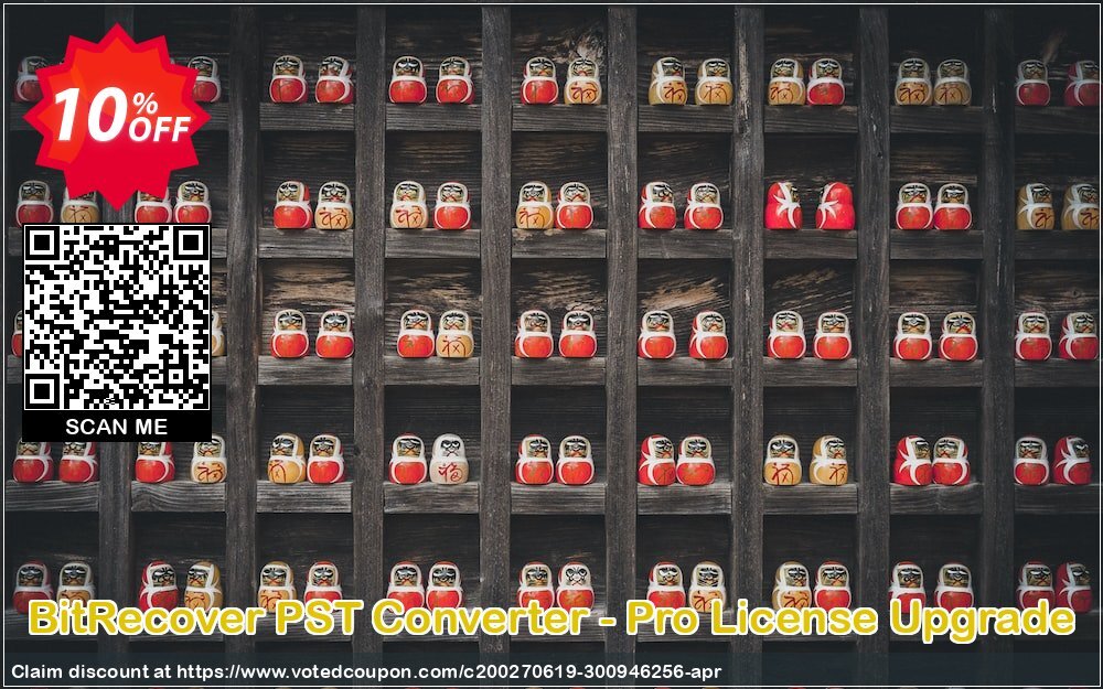 BitRecover PST Converter - Pro Plan Upgrade Coupon, discount Coupon code BitRecover PST Converter - Pro License Upgrade. Promotion: BitRecover PST Converter - Pro License Upgrade Exclusive offer 