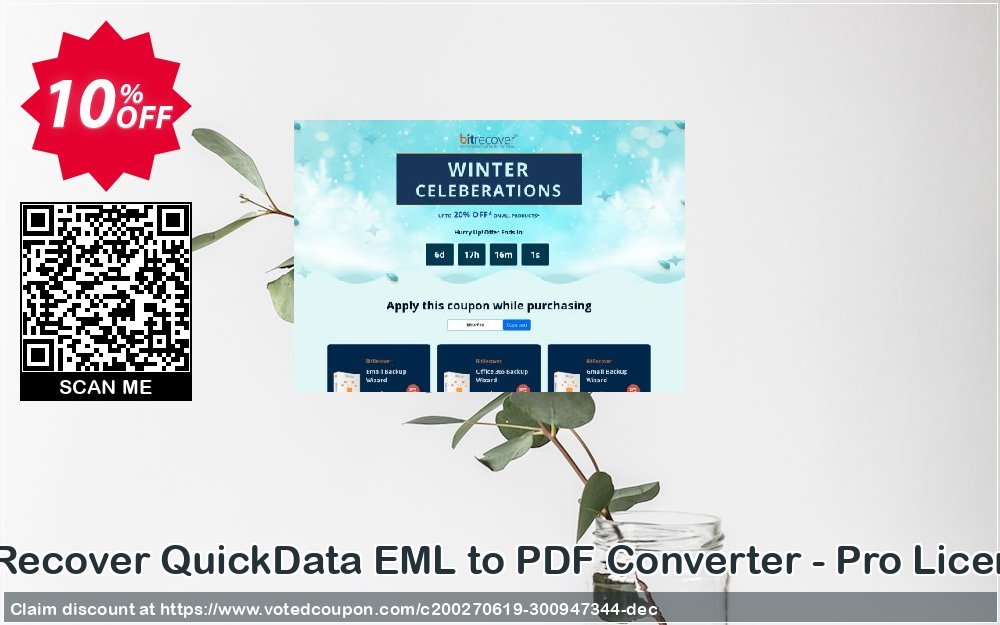 BitRecover QuickData EML to PDF Converter - Pro Plan Coupon, discount Coupon code QuickData EML to PDF Converter - Pro License. Promotion: QuickData EML to PDF Converter - Pro License offer from BitRecover
