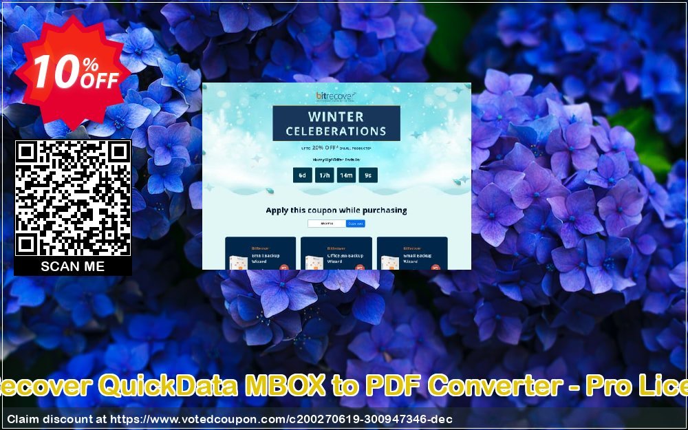 BitRecover QuickData MBOX to PDF Converter - Pro Plan Coupon, discount Coupon code QuickData MBOX to PDF Converter - Pro License. Promotion: QuickData MBOX to PDF Converter - Pro License offer from BitRecover