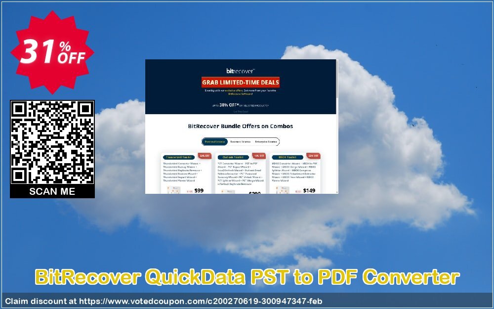 BitRecover QuickData PST to PDF Converter Coupon, discount Coupon code QuickData PST to PDF Converter - Standard License. Promotion: QuickData PST to PDF Converter - Standard License offer from BitRecover