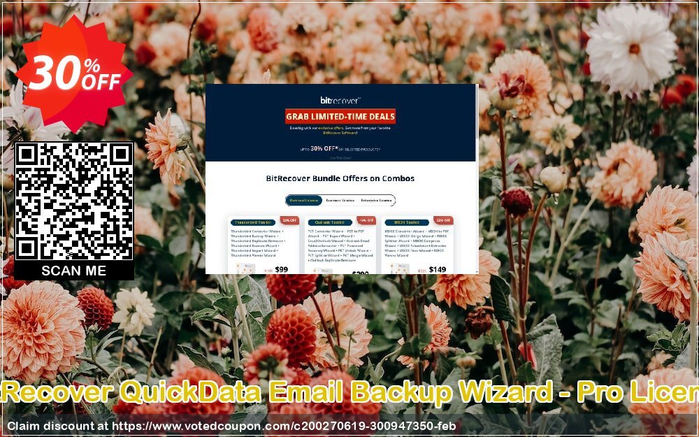 BitRecover QuickData Email Backup Wizard - Pro Plan Coupon, discount Coupon code QuickData Email Backup Wizard - Pro License. Promotion: QuickData Email Backup Wizard - Pro License offer from BitRecover