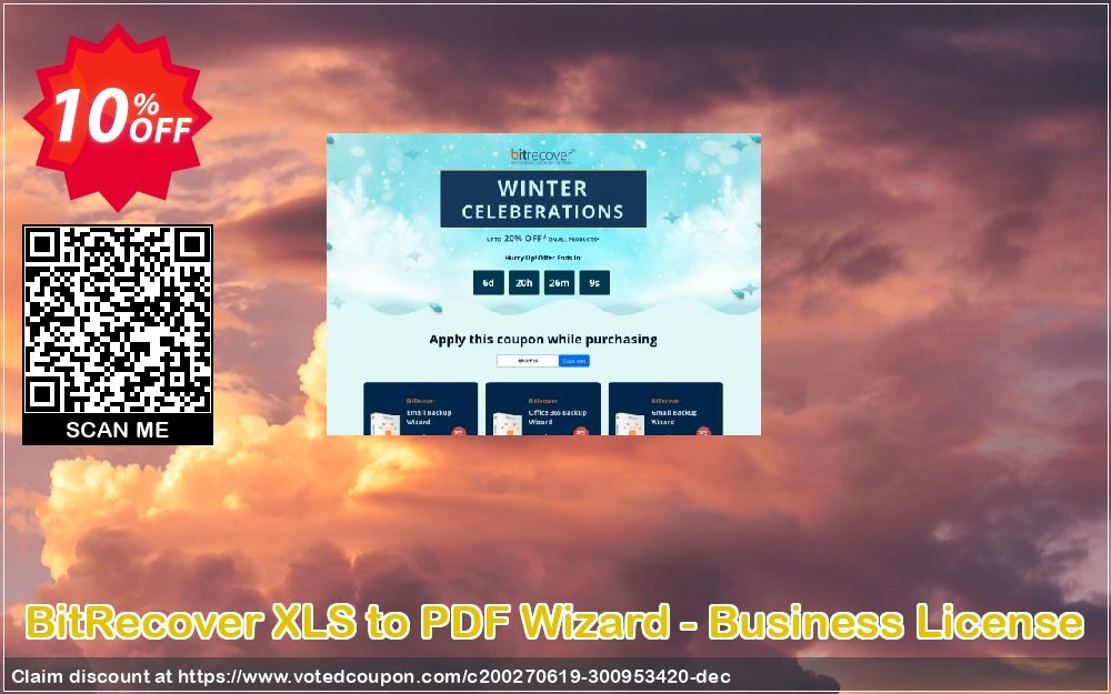 BitRecover XLS to PDF Wizard - Business Plan Coupon, discount Coupon code BitRecover XLS to PDF Wizard - Business License. Promotion: BitRecover XLS to PDF Wizard - Business License Exclusive offer 