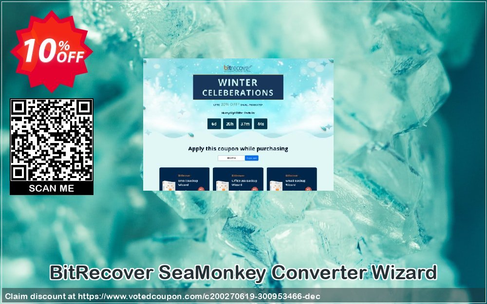 BitRecover SeaMonkey Converter Wizard Coupon, discount Coupon code BitRecover SeaMonkey Converter Wizard - Personal License. Promotion: BitRecover SeaMonkey Converter Wizard - Personal License Exclusive offer 