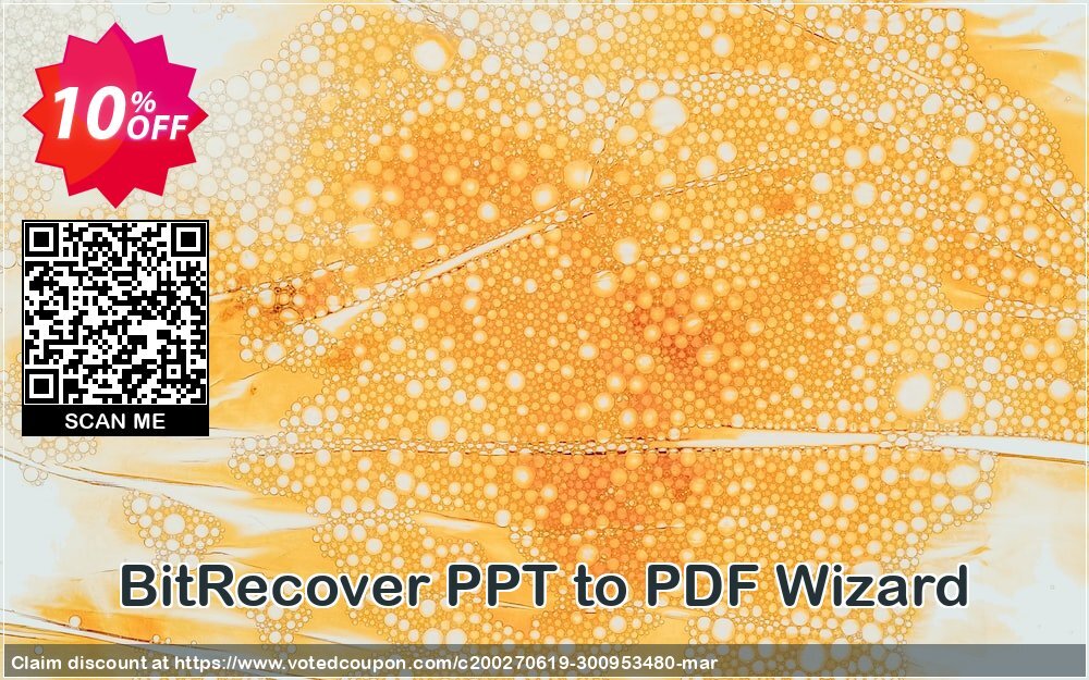 BitRecover PPT to PDF Wizard Coupon, discount Coupon code BitRecover PPT to PDF Wizard - Personal License. Promotion: BitRecover PPT to PDF Wizard - Personal License Exclusive offer 