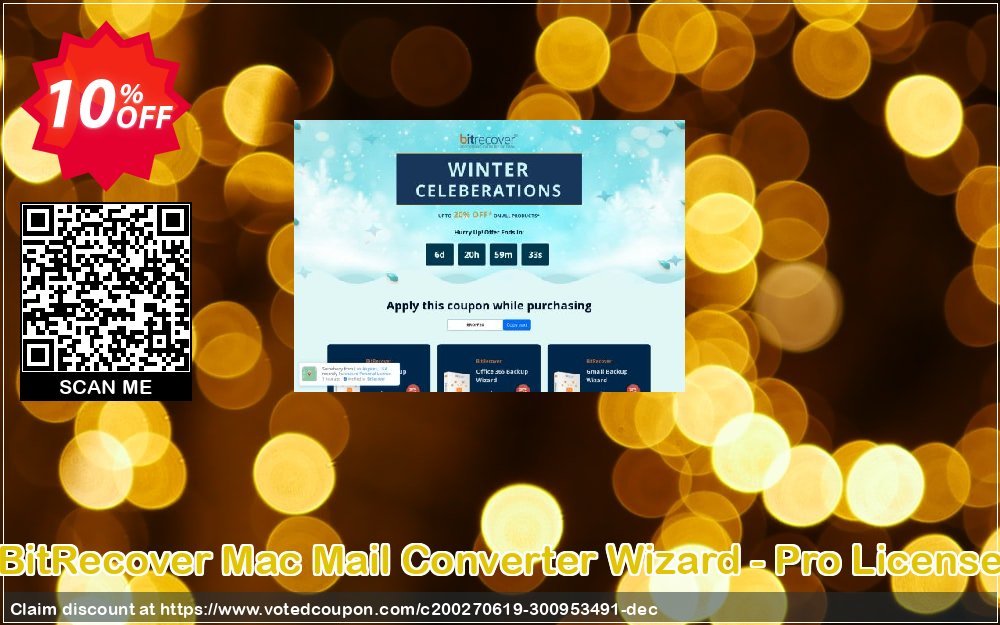 BitRecover MAC Mail Converter Wizard - Pro Plan Coupon, discount Coupon code BitRecover Mac Mail Converter Wizard - Pro License. Promotion: BitRecover Mac Mail Converter Wizard - Pro License Exclusive offer 