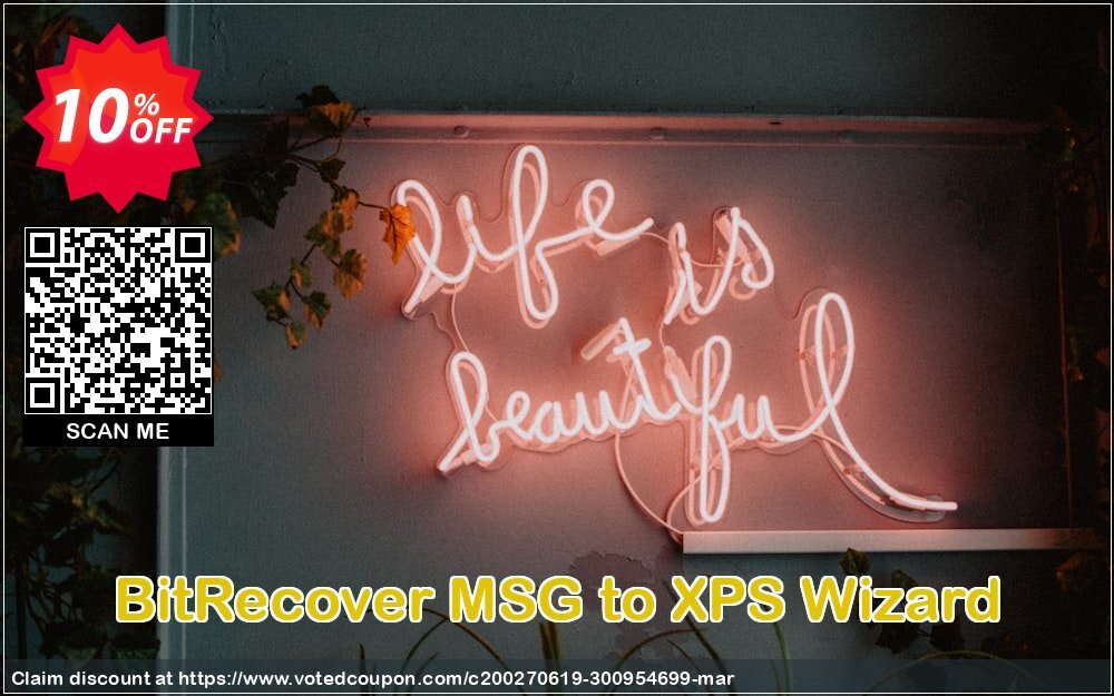 BitRecover MSG to XPS Wizard Coupon, discount Coupon code BitRecover MSG to XPS Wizard - Personal License. Promotion: BitRecover MSG to XPS Wizard - Personal License Exclusive offer 