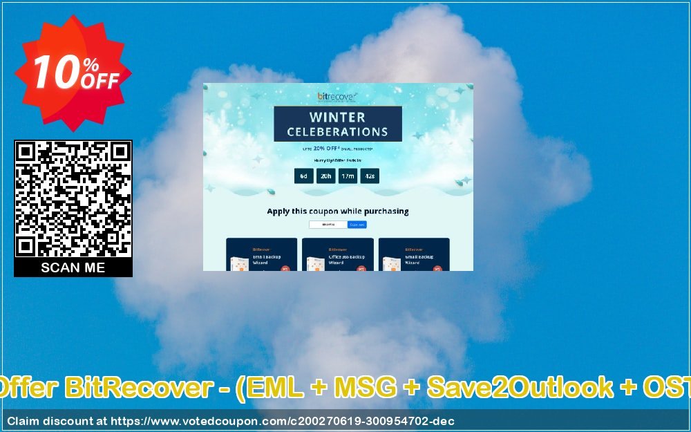 Bundle Offer BitRecover -, EML + MSG + Save2Outlook + OST to PST Coupon, discount Coupon code Bundle Offer BitRecover - (EML + MSG + Save2Outlook + OST) to PST - Personal License. Promotion: Bundle Offer BitRecover - (EML + MSG + Save2Outlook + OST) to PST - Personal License Exclusive offer 