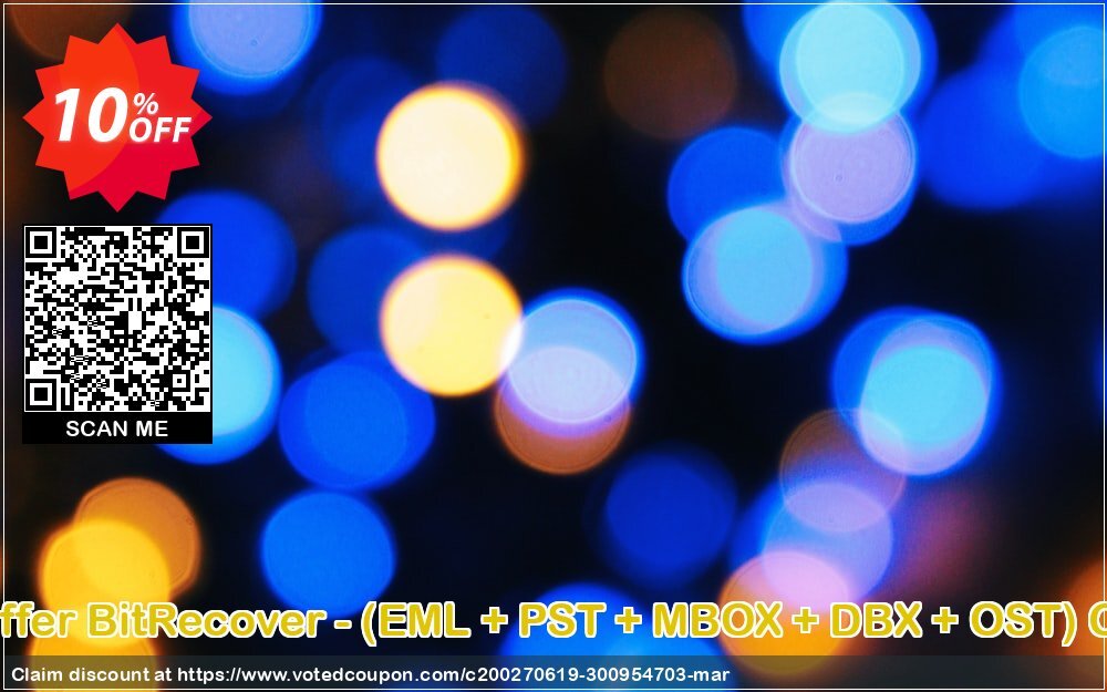 Bundle Offer BitRecover -, EML + PST + MBOX + DBX + OST Converter Coupon, discount Coupon code Bundle Offer BitRecover - (EML + PST + MBOX + DBX + OST) Converter - Personal License. Promotion: Bundle Offer BitRecover - (EML + PST + MBOX + DBX + OST) Converter - Personal License Exclusive offer 