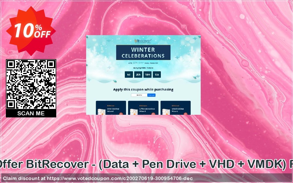 Bundle Offer BitRecover -, Data + Pen Drive + VHD + VMDK Recovery Coupon, discount Coupon code Bundle Offer BitRecover - (Data + Pen Drive + VHD + VMDK) Recovery - Personal License. Promotion: Bundle Offer BitRecover - (Data + Pen Drive + VHD + VMDK) Recovery - Personal License Exclusive offer 