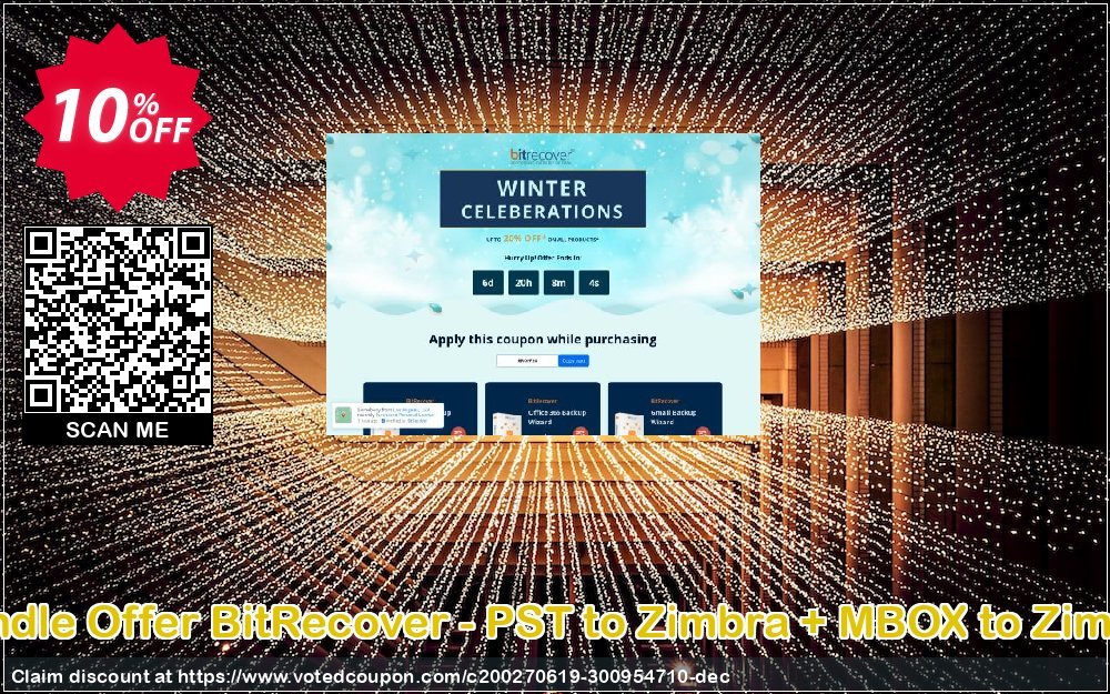 Bundle Offer BitRecover - PST to Zimbra + MBOX to Zimbra Coupon, discount Coupon code Bundle Offer BitRecover - PST to Zimbra + MBOX to Zimbra - Personal License. Promotion: Bundle Offer BitRecover - PST to Zimbra + MBOX to Zimbra - Personal License Exclusive offer 