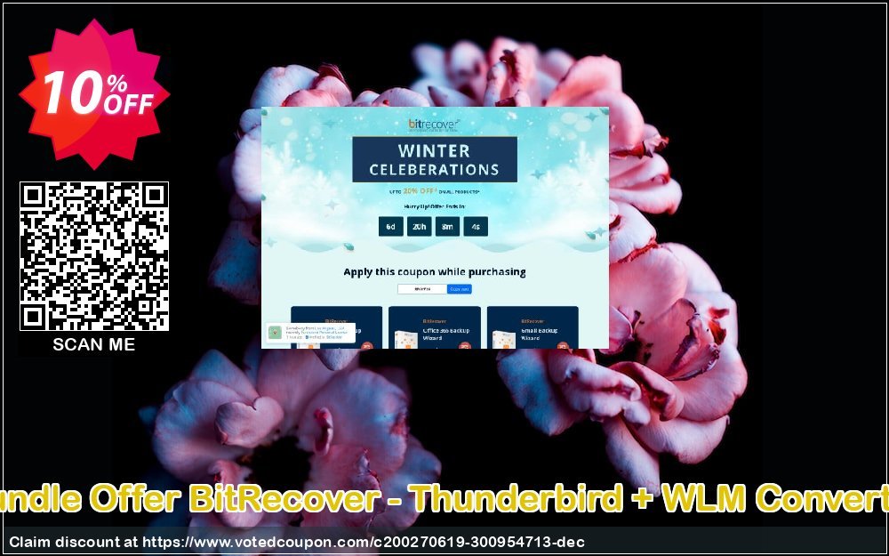 Bundle Offer BitRecover - Thunderbird + WLM Converter Coupon, discount Coupon code Bundle Offer BitRecover - Thunderbird + WLM Converter - Personal License. Promotion: Bundle Offer BitRecover - Thunderbird + WLM Converter - Personal License Exclusive offer 